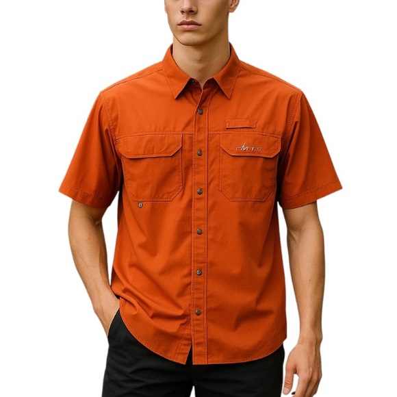 Habit Angler River Shirt Short Sleeve UPF 30 size Large NWT - Picture 1 of 6